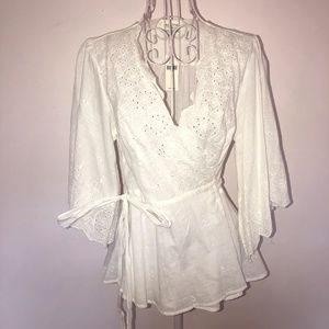 Anthropologie white blouse